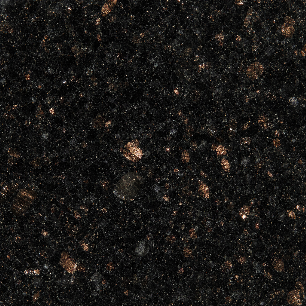 Black Galaxy granite sample