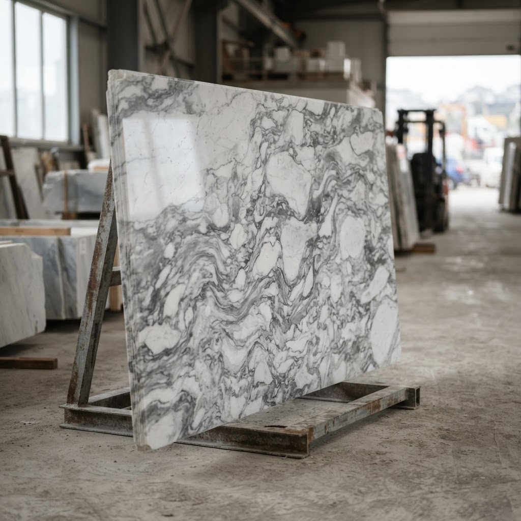 Arabescato marble slab