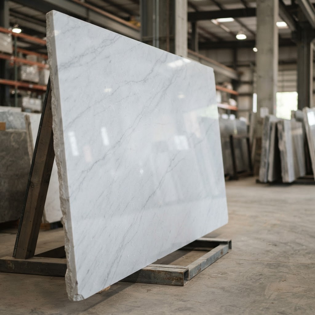 Carrara White marble slab