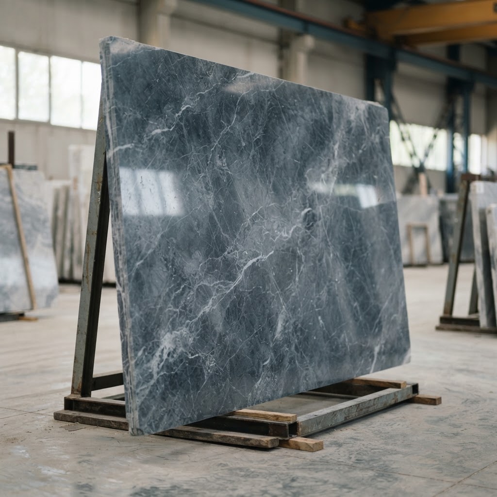 Grigio Carnico marble slab