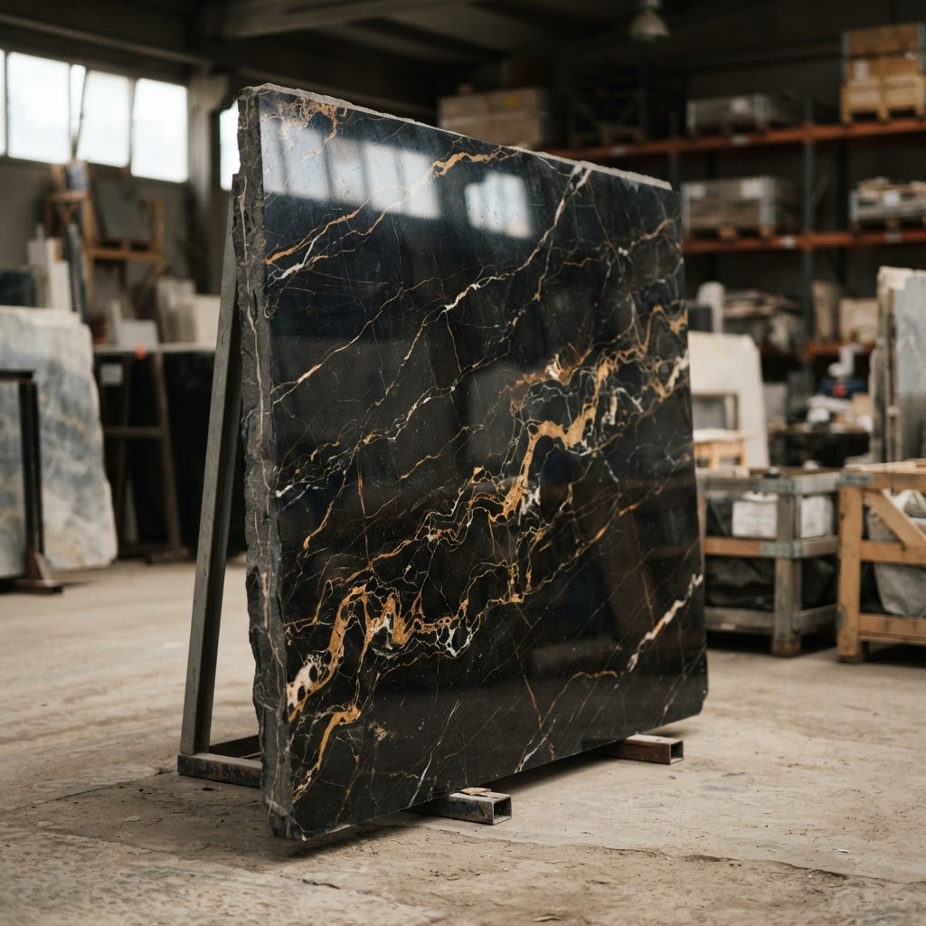 Portoro marble slab