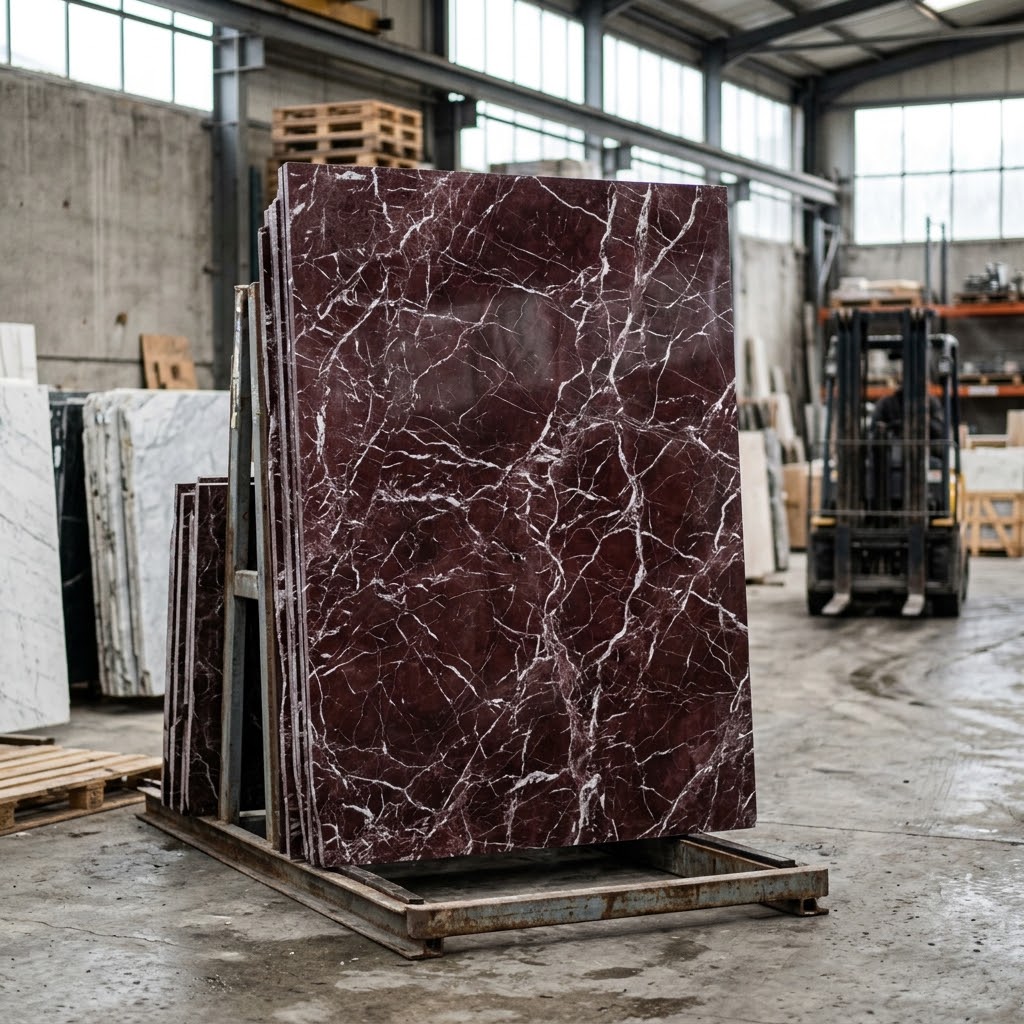 Rosso Levanto marble slab