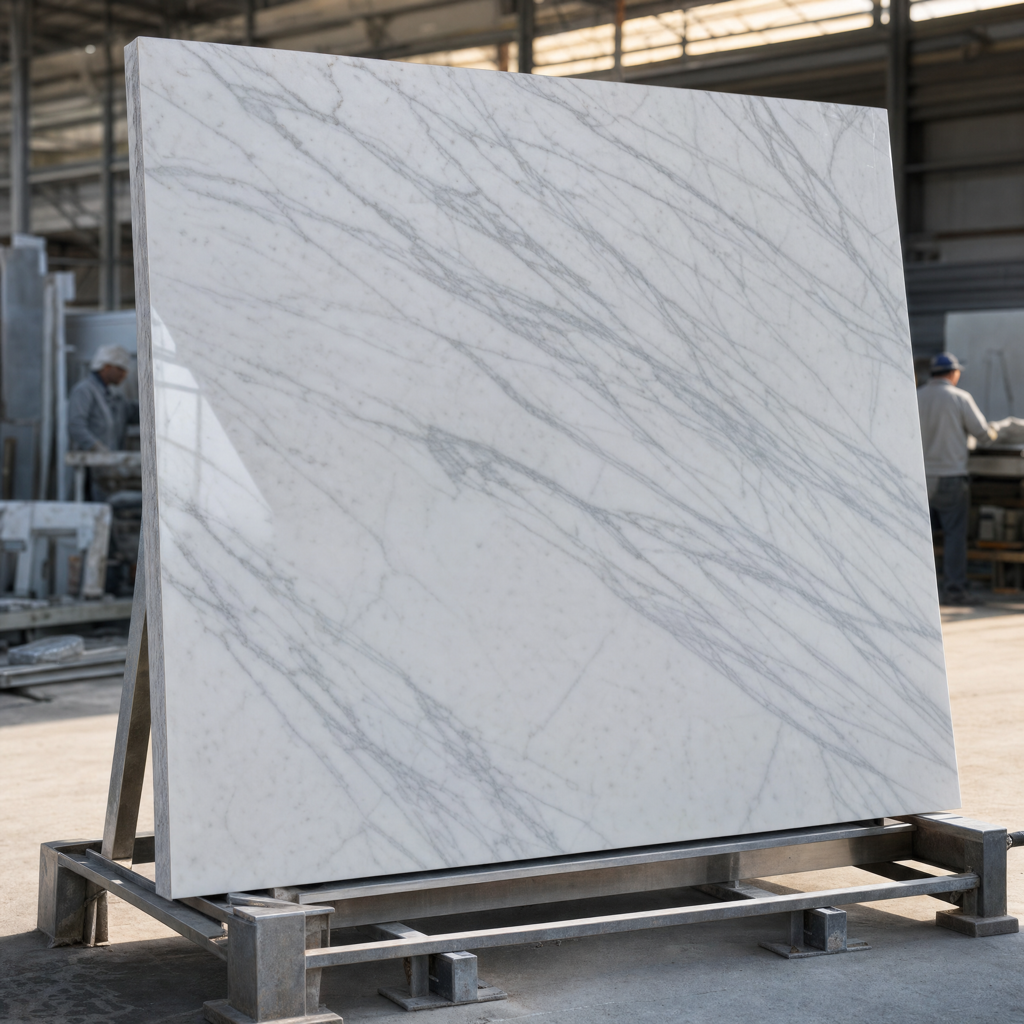 Volakas White marble slab