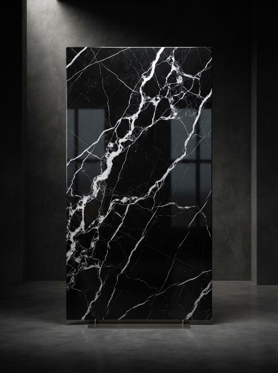 Raw Verde Alpi slab before fabrication